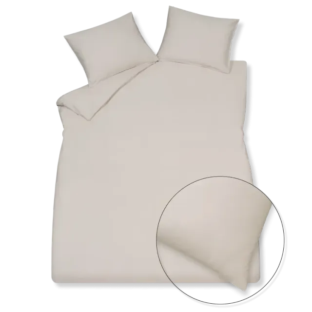 Vandyck Satin Luxe XL dynetrekksett linen 260x240 økologisk sateng