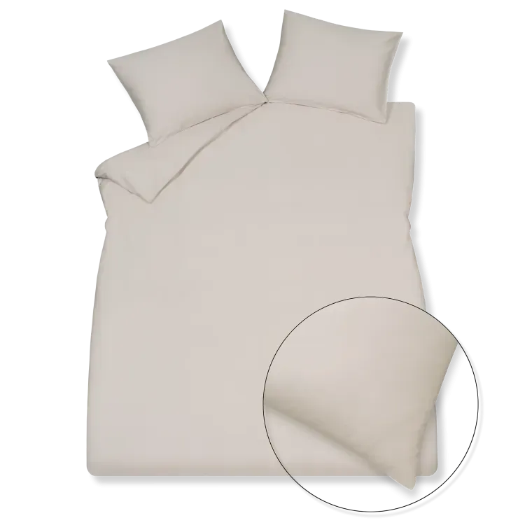 Vandyck Satin Luxe XL dynetrekksett linen 260x240 økologisk sateng