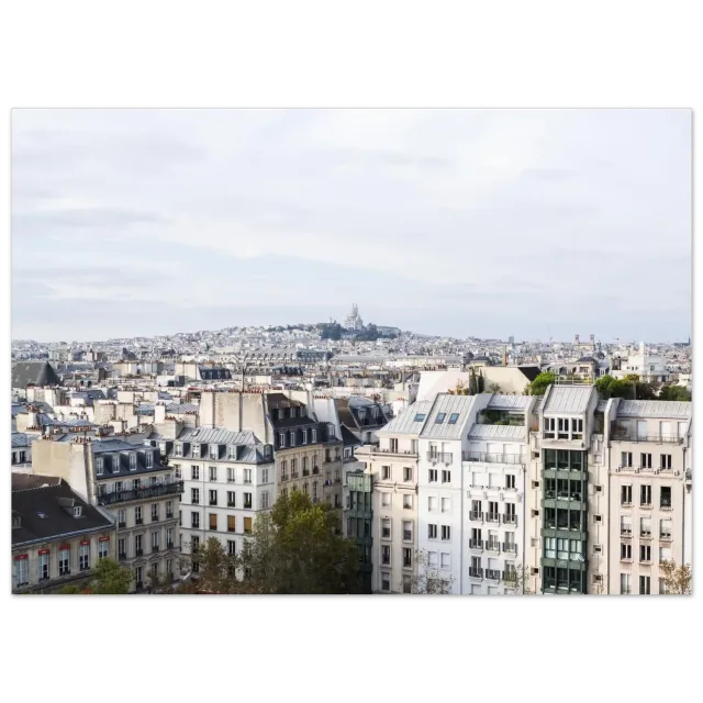 Hellstrøm Pompidou view Paris kunsttrykk 70x50 cm halvblank
