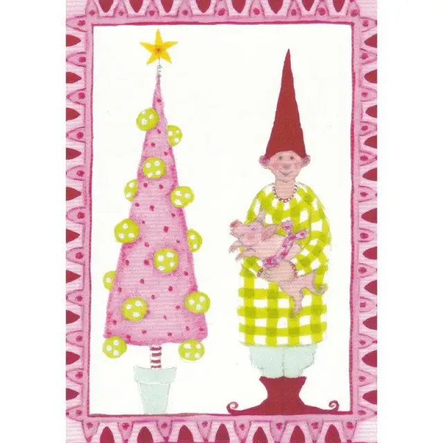 Aspegren Denmark Pixie at a Tree postkort 11x16 cm dobbeltkort