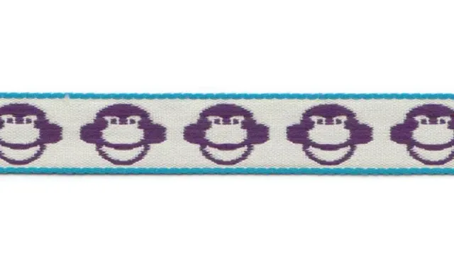 Aspegren Denmark Monkey gavebånd Lilac 25 m bomull