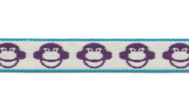 Aspegren Denmark Monkey gavebånd Lilac 25 m bomull