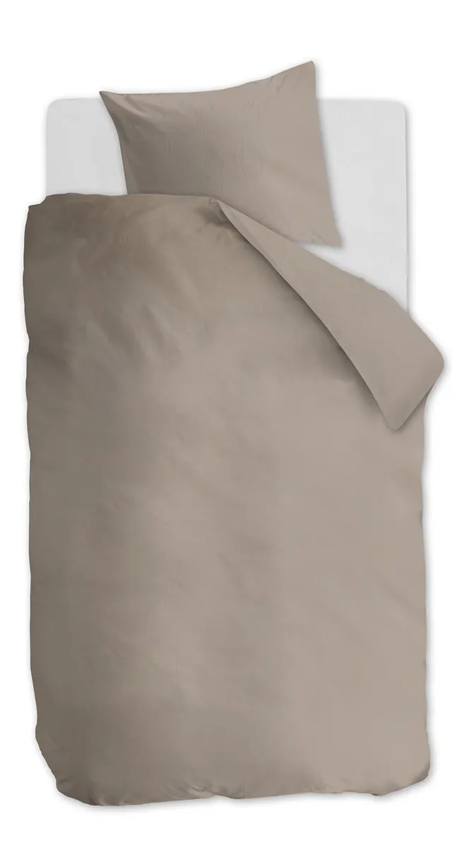 Ambiante Cotton Uni dynetrekk 140x200 cm taupe bomull