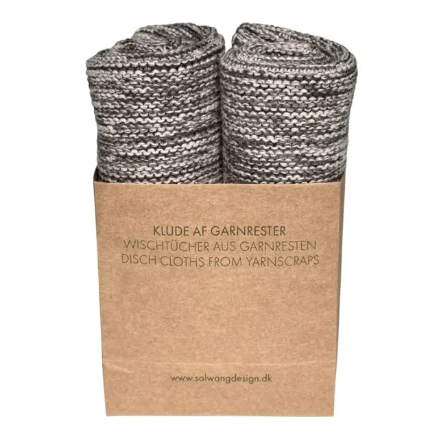 Solwang Design Restgarn strikkede kluter granit