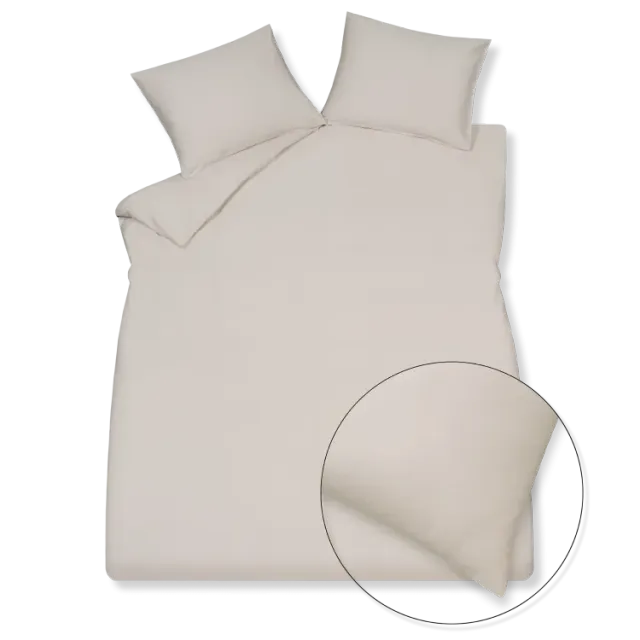 Vandyck Satin Luxe dynetrekksett linen 140x200 enkelt bomullssateng