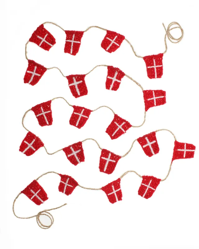 Solwang Design flaggirlander 20-pk strikket bomull