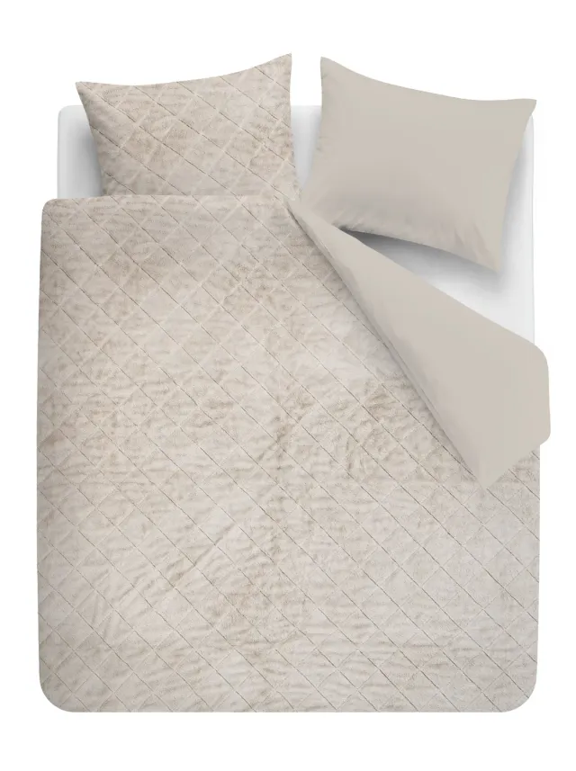 Rivièra Maison Dreamfur dynetrekk 140x200 sand myk plysj