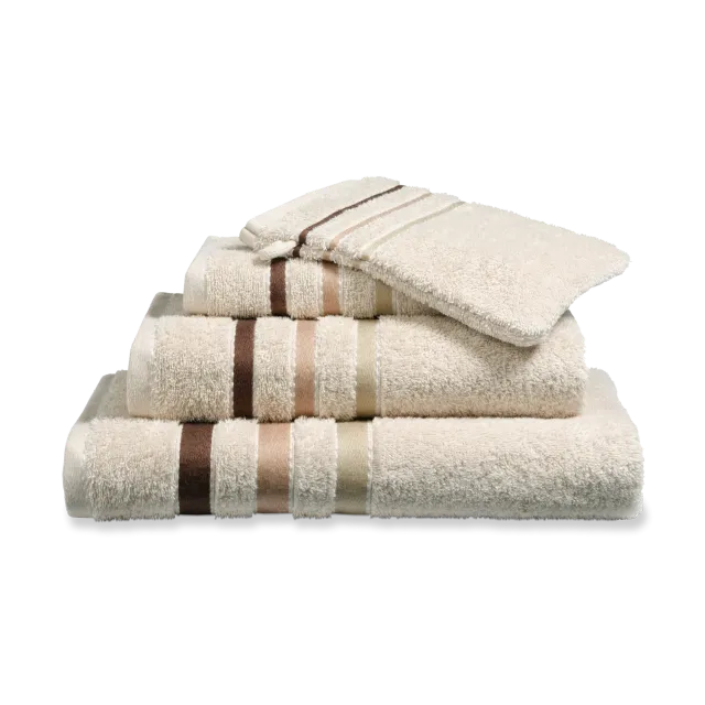 Vandyck Prestige Lines håndkle cream tan 60x110 stripet