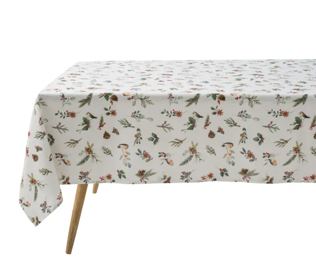 Coucke Magic Christmas bordduk hvit 180x300 bomull lin