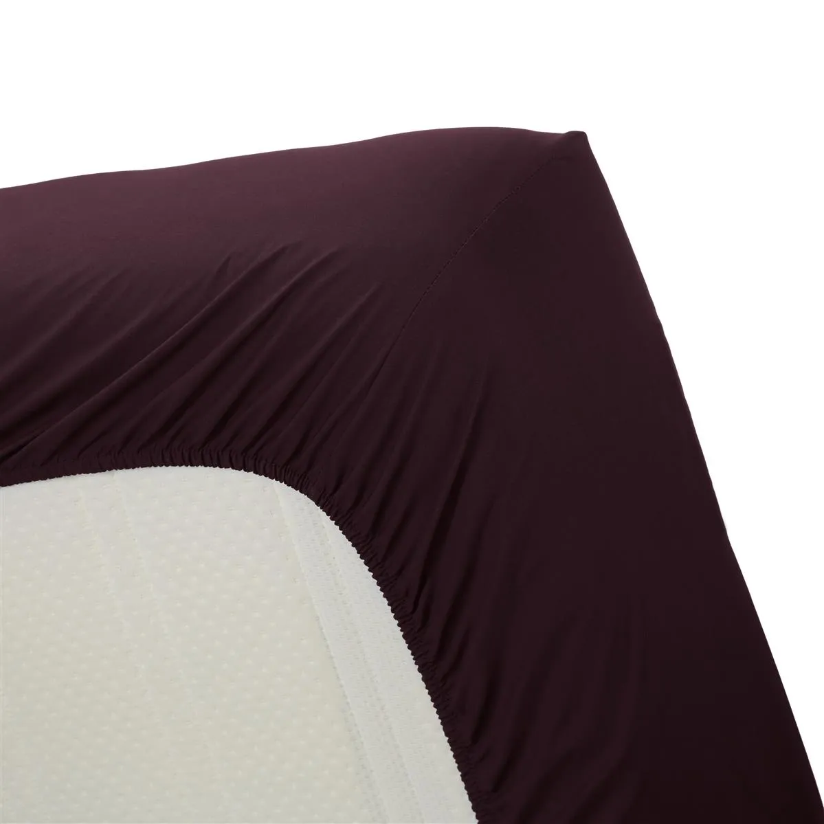 Ambiante Cotton Uni laken 90x200 mørk rød bomull