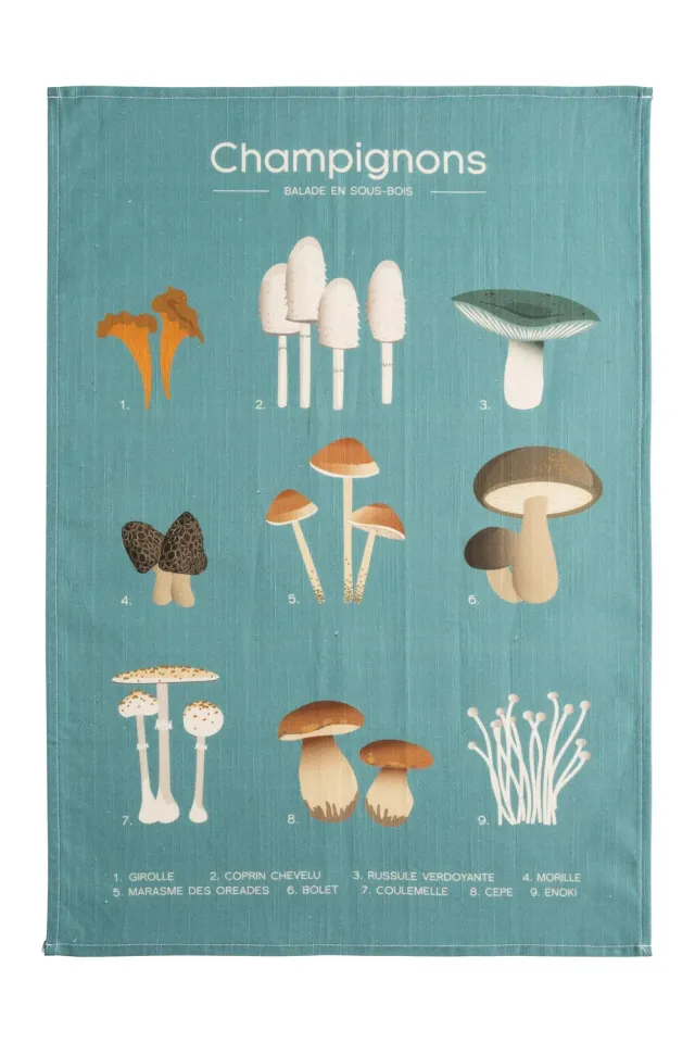 Coucke Woodland Walk kjøkkenhåndkle blå 50x75 cm