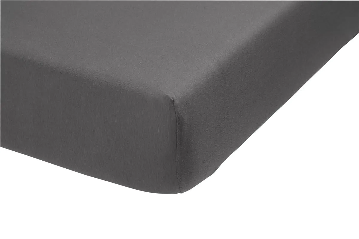 Ambiante Jersey topplaken antrasitt 90x200 cm bomull