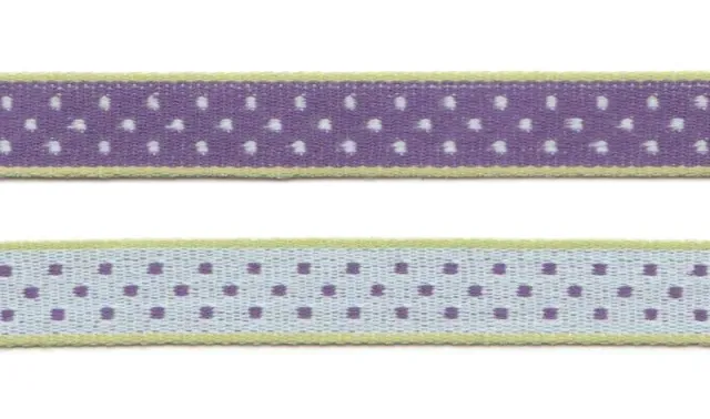 Aspegren Dot pyntebånd lilla 1 cm x 3 m prikkete