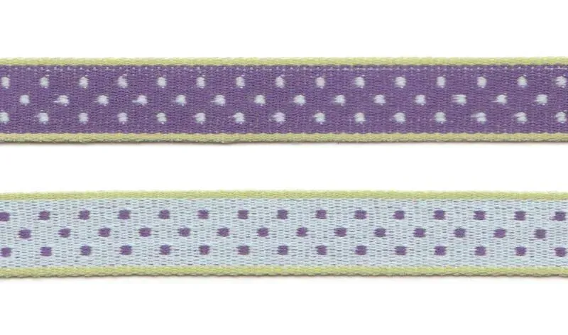 Aspegren Dot pyntebånd lilla 1 cm x 3 m prikkete