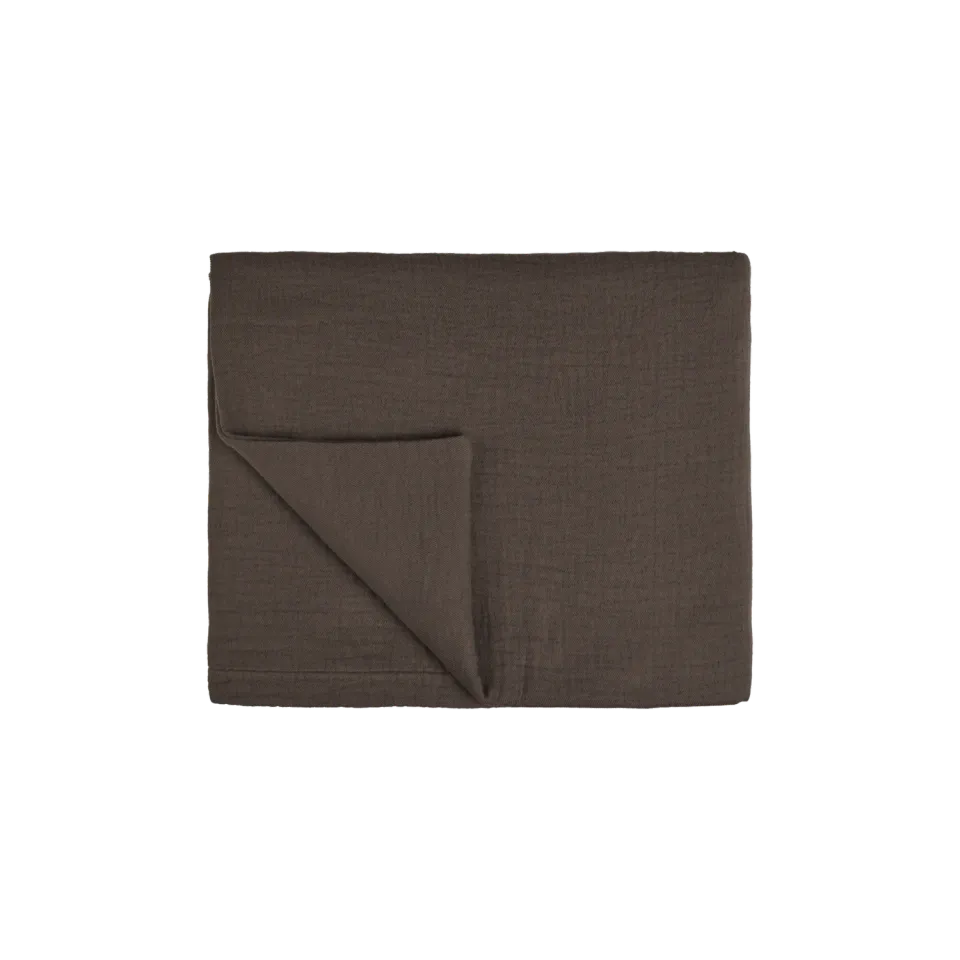 Vandyck Pure 68 sengepledd dark truffle 160x250 bomull