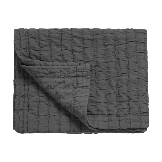 Vandyck Pure 64 sengeteppe off black 180x260 vattert