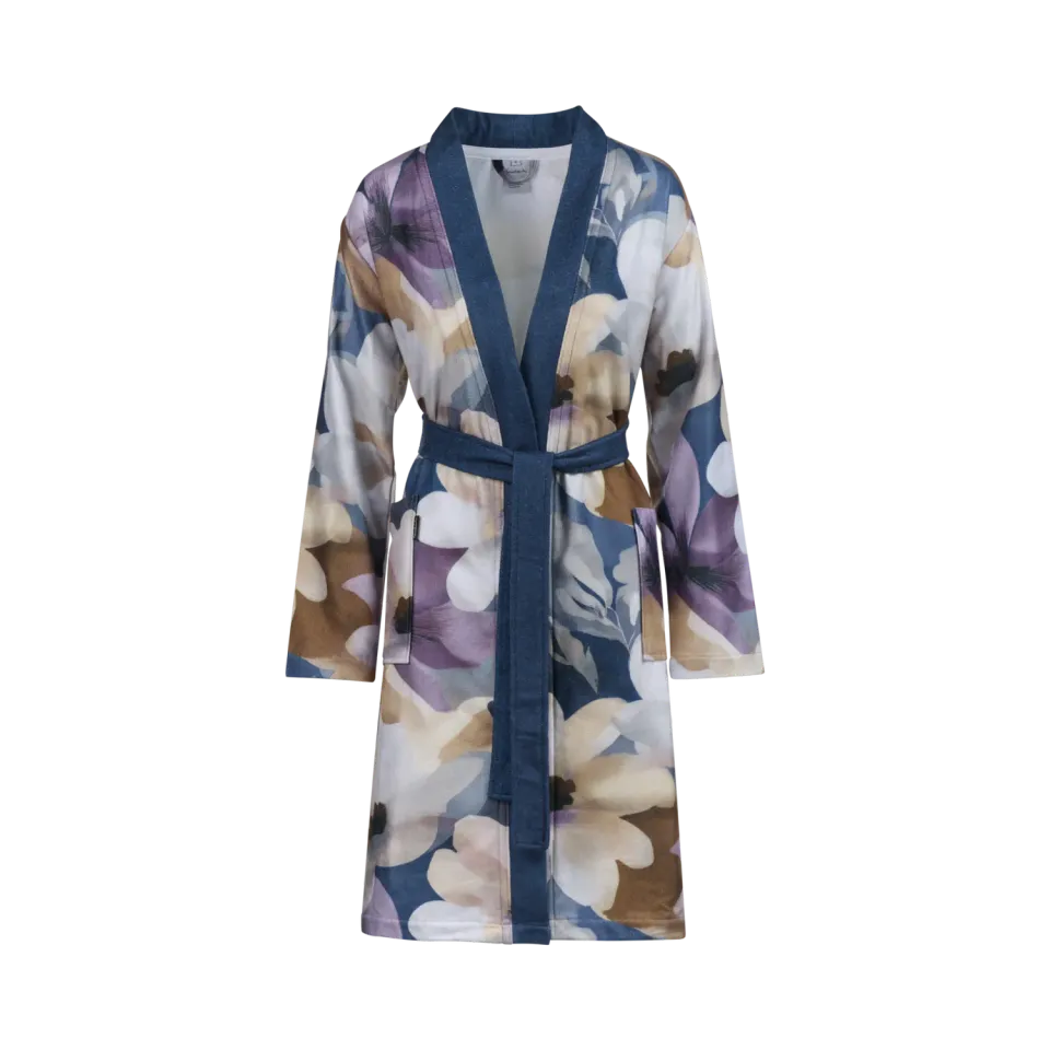 Vandyck Lucienne morgenkåpe faded denim L bambusblanding