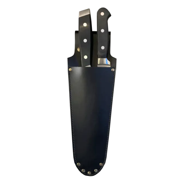 Xapron knivholder 2 kniver cognac skinn