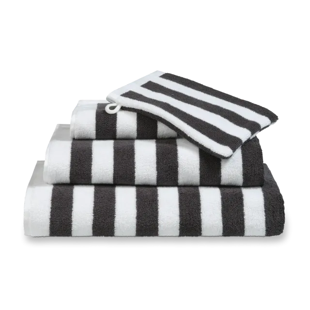 Vandyck Verona Stripes haandkle off black bomull