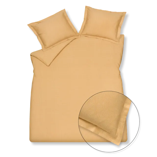 Vandyck Geometrical dynetrekk apricot blush sateng