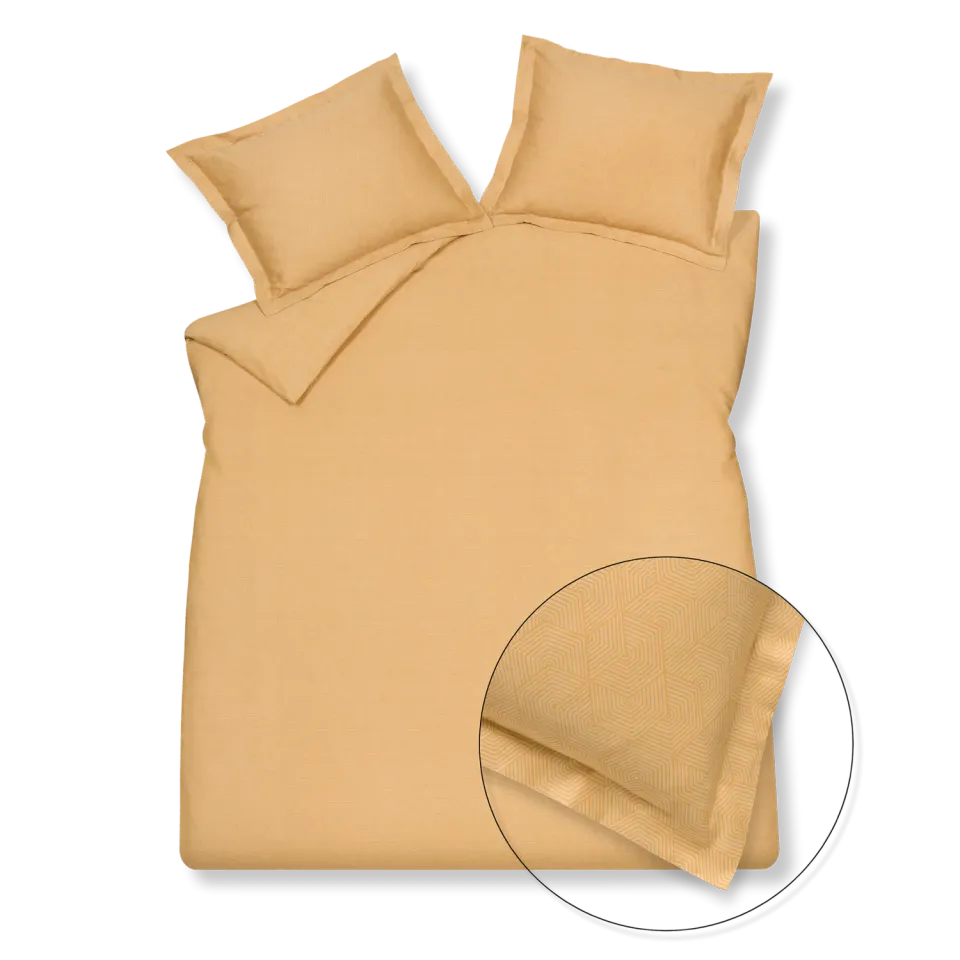 Vandyck Geometrical dynetrekk apricot blush sateng