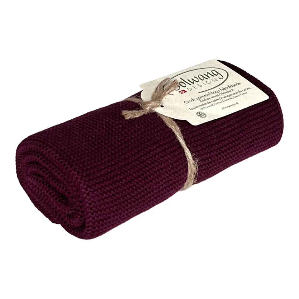 Solwang Design håndkle mørk bordeaux økologisk 1-pk