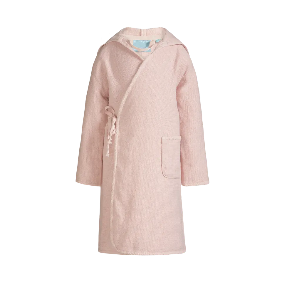 Vandyck Girls badekåpe 7/8 år light pink vaffel