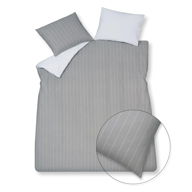 Vandyck Home Puglia dynetrekksett 140x200 grå percale