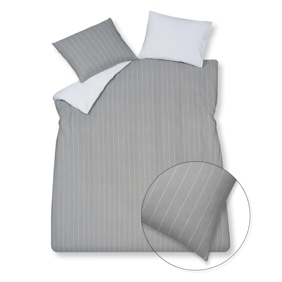 Vandyck Home Puglia dynetrekksett 140x200 grå percale