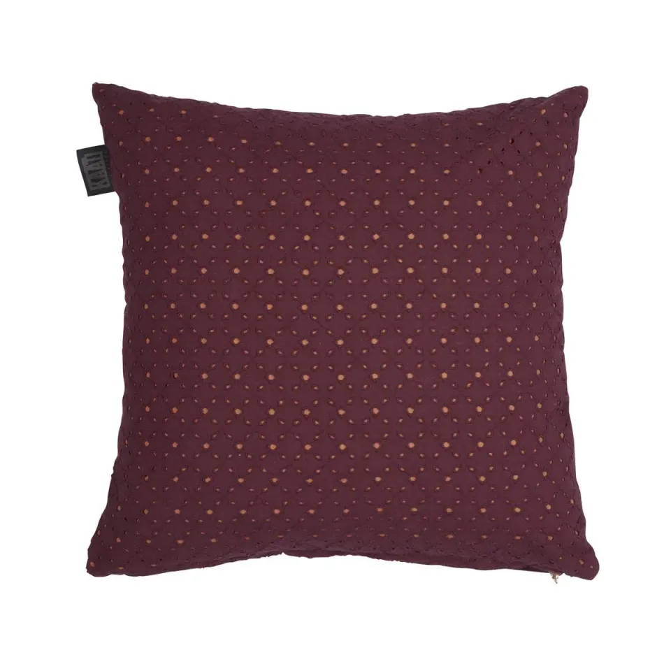 KAAT Chelsy pyntepute 40x40 lilla brodert bomull