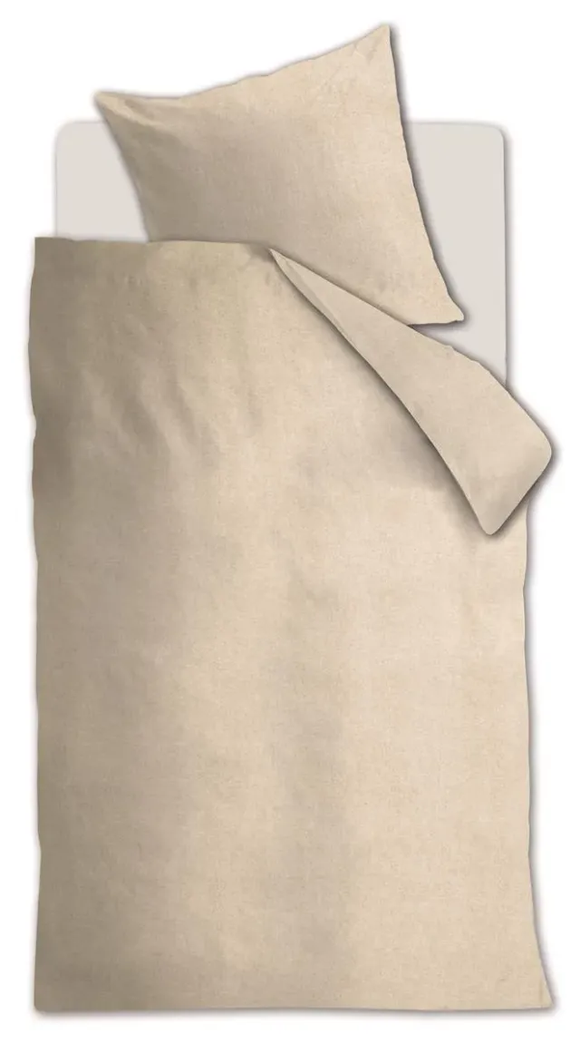 Beddinghouse Frost dynetrekk 140x200 lys sand flanell