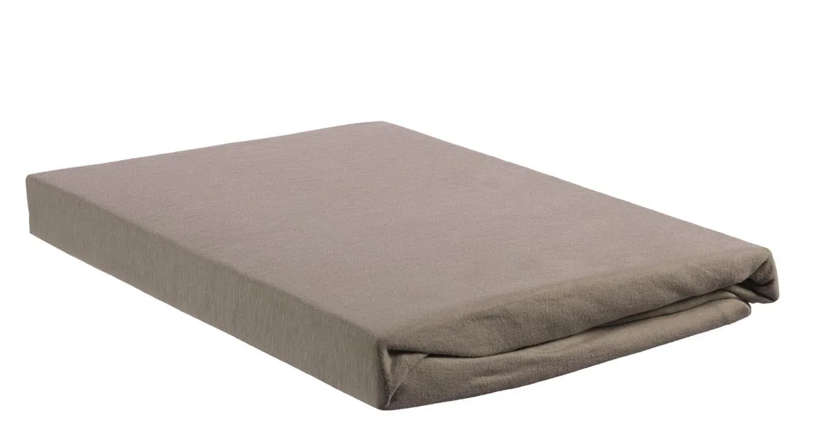 Beddinghouse Jersey laken 90x200 taupe bomull