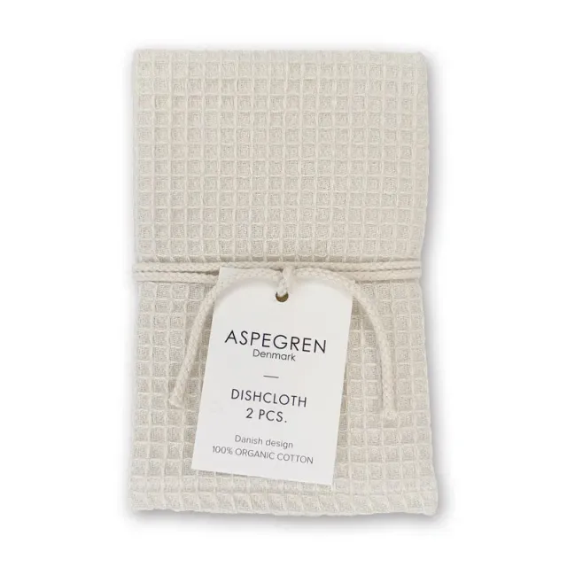 Aspegren North oppvaskklut birch 30x35 2-pakning økologisk