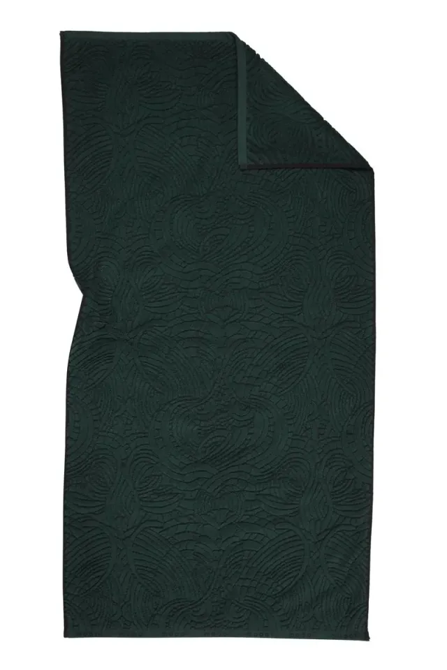 MOOOI Dodo Pavone badehåndkle 70x140 mørkegrønn jacquard