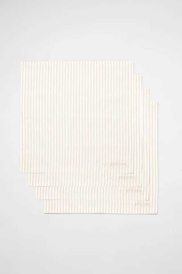 Hellstrøm servietter kremhvit beige 4-pk 45x45 cm