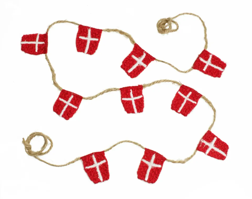Solwang Design dansk flaggirlander bomull 10 stk