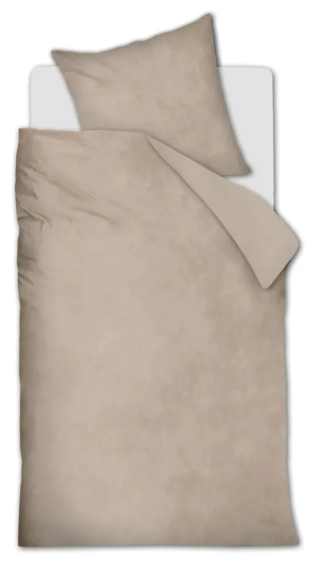 Ambiante Velvety dynetrekk sand 140x200 cm med putetrekk