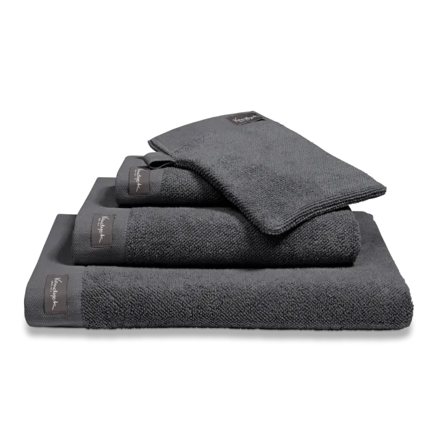Vandyck Home Uni badehåndkle off black 90x180 bomull