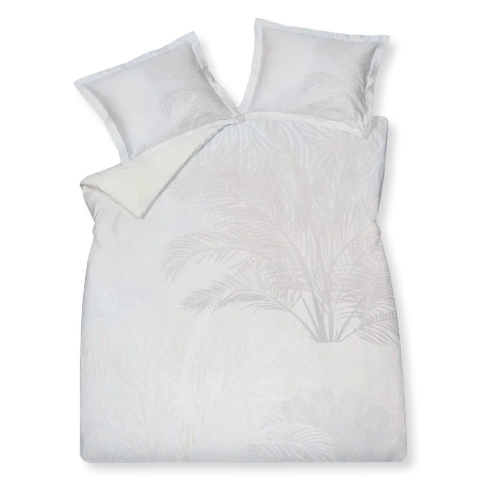 Vandyck Flower Pattern dynetrekksett cream tan 200x200 sateng