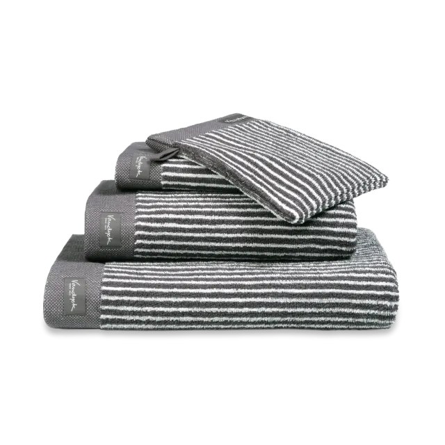 Vandyck Home Petit Ligne håndkle 60x110 svart bomull