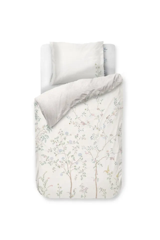 Pip Studio Desi Garden dynetrekk 140x200 offwhite bomull