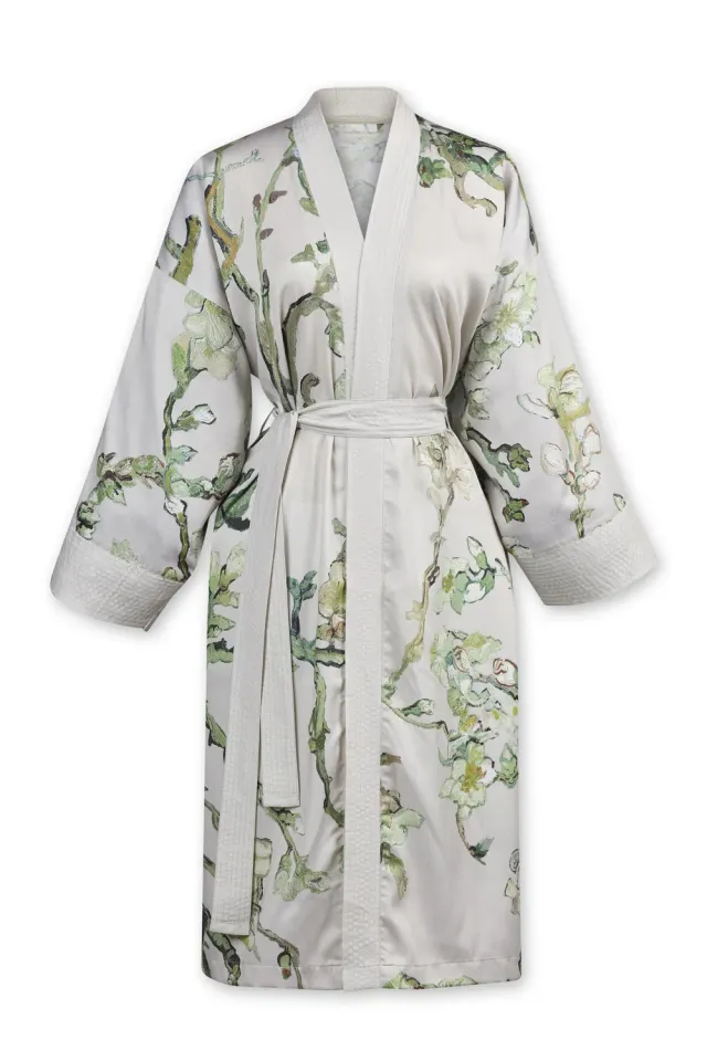 Beddinghouse Van Gogh Almond Blossom badekåpe L/XL sand lyocell