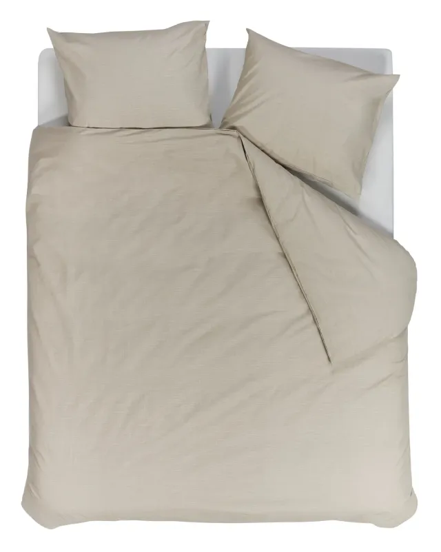 vtwonen Cozy Slub sengetøy 140x220 sand bomull
