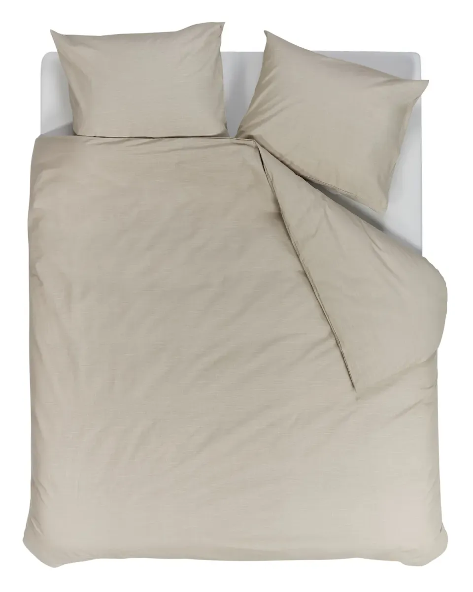 vtwonen Cozy Slub sengetøy 140x220 sand bomull