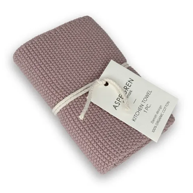 Aspegren Solid håndkle pale mauve 40x50 bomull