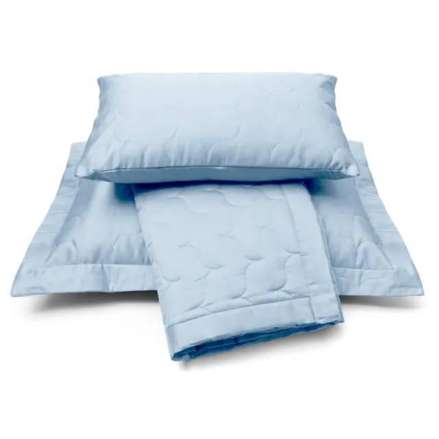 Vandyck Satin sengeteppe 260x260 dusty blue