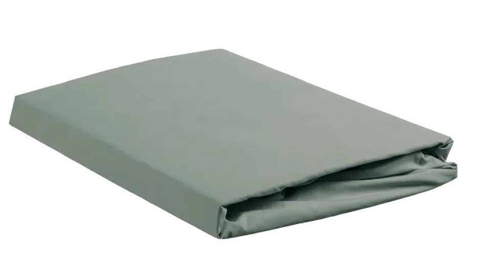 Ambiante topperlaken grønn bomull 90x200 cm