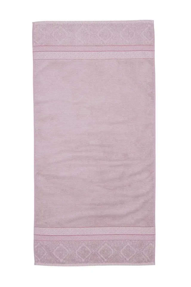 Pip Studio Soft Zellige håndkle 55x100 lilla stripet