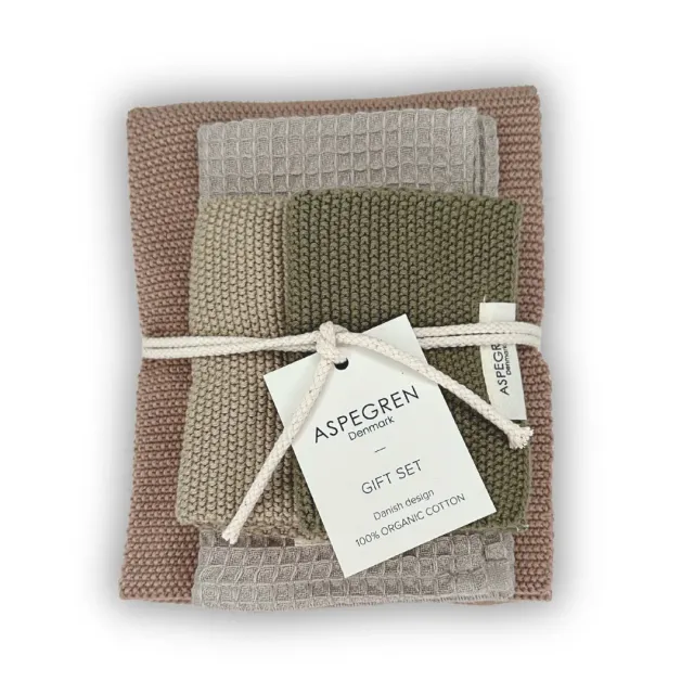 Aspegren Denmark Kitchen gavesett Marzipan økologisk bomull