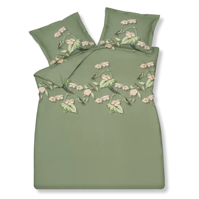 Vandyck Starling dynetrekksett smoke green bomull